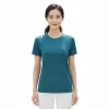 薄荷纖維涼感快乾短T-Shirt-郵蘭 3 Komia 女款機能短 T,深綠色涼感薄荷纖維材質,修身剪裁運動上衣