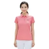 NCKU 成大紀念服飾：女款暗粉色短袖 Polo 衫（Toray 系列）。