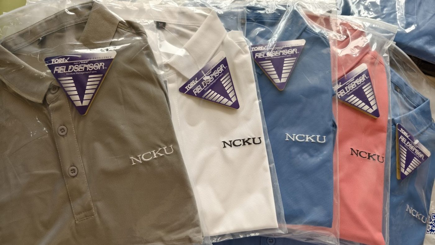KOMIA 製作 NCKU 成大校友團體服，採用日本 TORAY FieldSensor 高機能涼感快乾排汗布料。