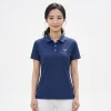 komia toray1 female short polo darkblue